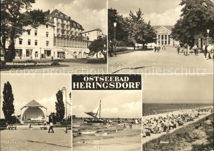 Heringsdorf Ostseebad Usedom FDGB Erholungsheim Solidaritaet Kulturhaus Konzertp