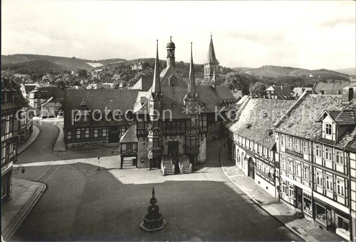 Wernigerode Harz Rathaus Blick vom Hotel Weisser Hirsch