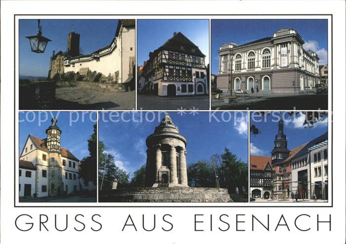 Eisenach Thueringen Wartburg Lutherhaus Theater Steinhof Residenz Burschenschaft