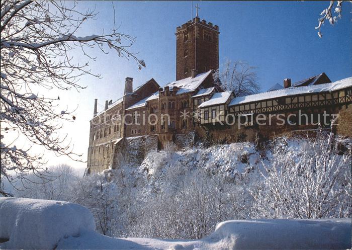Eisenach Thueringen Wartburg im Winter