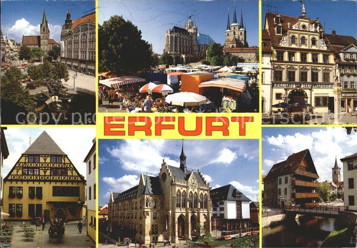 ERFURT  CITY Kaufmannskirche Dom Stiftskirche Galerie Fischmarkt Haus Zum Roten