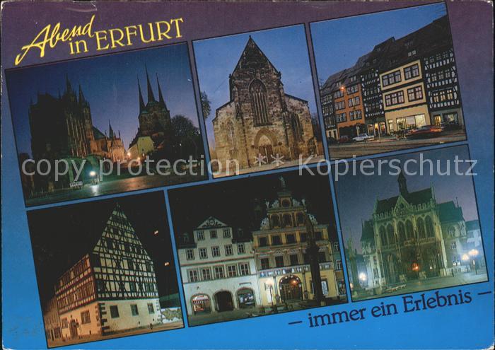 ERFURT  CITY Abend in der Innenstadt