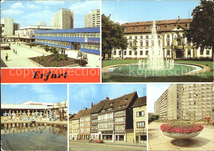 ERFURT  CITY Wohngebiet Riethstrasse Zentrum Rat des Kreises Statthalterei Brunn