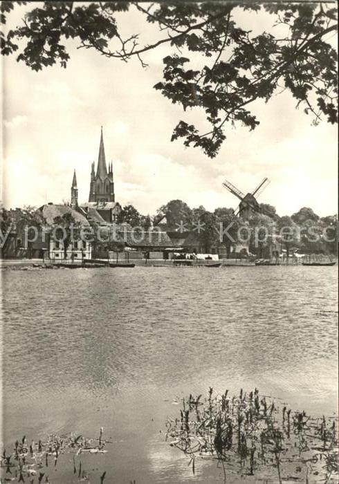 Werder Havel Partie am Fluss Kirche Windmuehle
