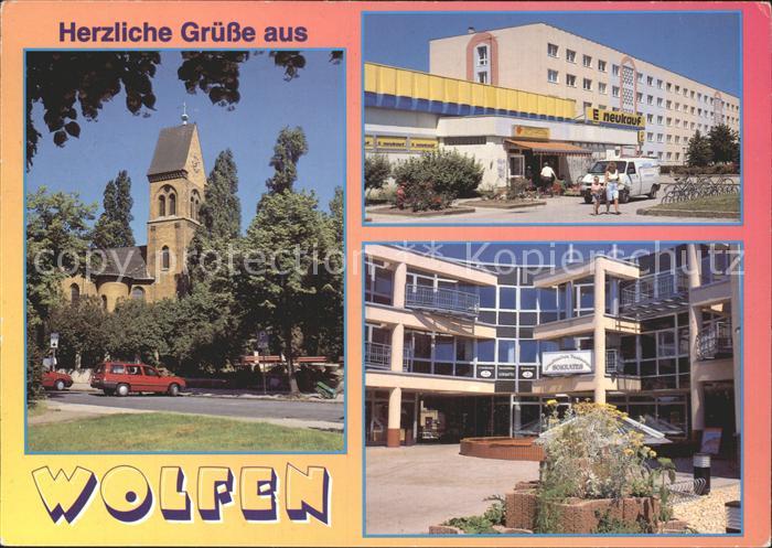 Wolfen Bitterfeld  Ev Kirche Einkaufszentrum am Bahnhof