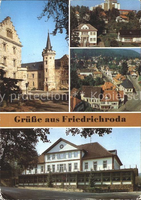 Friedrichroda Schloss Reinhardsbrunn FDGB Erholungsheim Bebel Kirchturm Parkhote