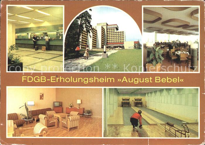 Friedrichroda FDGB Erholungsheim August Bebel Empfang Restaurant Kegelbahn Ferns