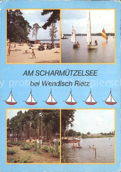 Wendisch Rietz Badestrand Schwarzhorn Segeln Windsurfen Campingplatz Scharmuetze