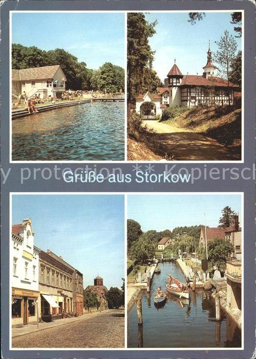 Storkow Mark Strandbad Storkower See Ingenieurschule Binnenfischerei Marktplatz