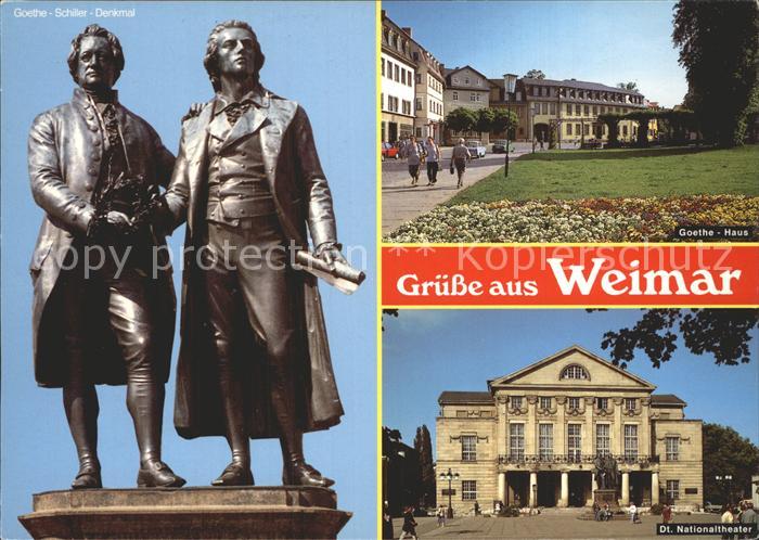 Weimar Thueringen Goethe Schiller Denkmal Goethehaus Deutsches Nationaltheater