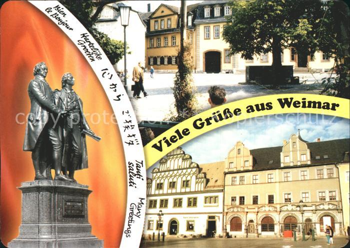 Weimar Thueringen Goethe Schiller Denkmal Goethehaus Stadthaus Lucas Cranachhaus