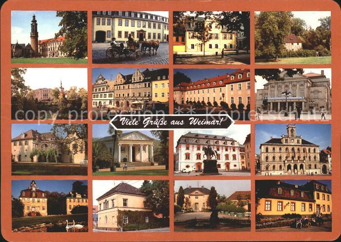 Weimar Thueringen Sehenswuerdigkeiten Denkmaeler Schloesser Theater Pferdekutsch