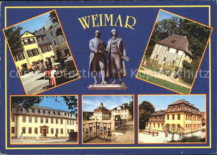 Weimar Thueringen Schillerhaus Goethe Schiller Denkmal Goethes Gartenhaus Schlos