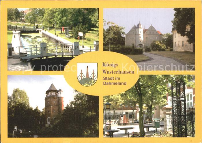 Koenigs-Wusterhausen Schleuse Jagdschloss Wasserturm Galerie Brunnen Ruheplatz