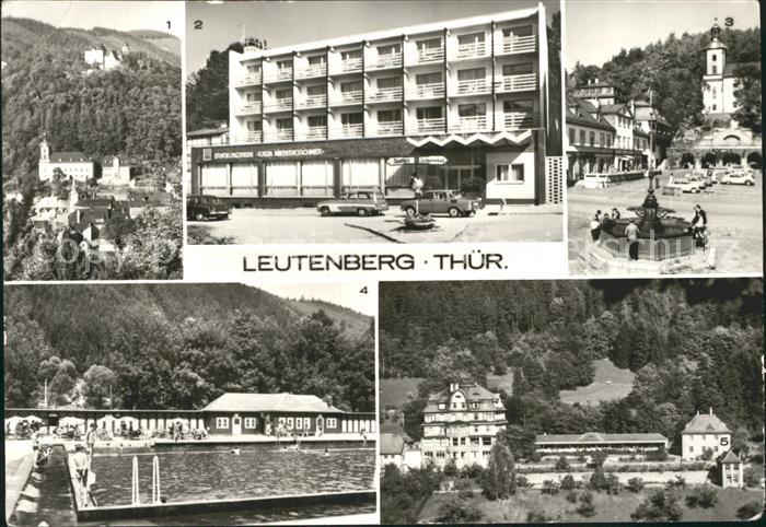 Leutenberg Thueringen Friedensburg FDGB Erholungsheim Marktplatz Schwimmbad Urla