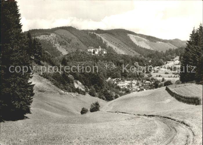 Leutenberg Thueringen Panorama mit Friedensburg
