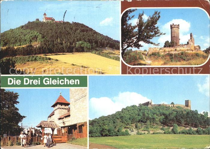 Arnstadt Ilm Die Drei Gleichen Veste Wachsenburg Ruine Muehlburg Burgruine Gleic