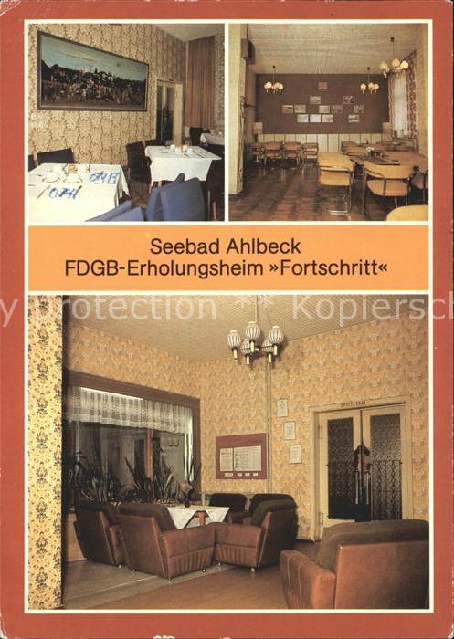 Ahlbeck Ostseebad FDGB Erholungsheim Fortschritt Gaststaette Speisesaal Wandbild
