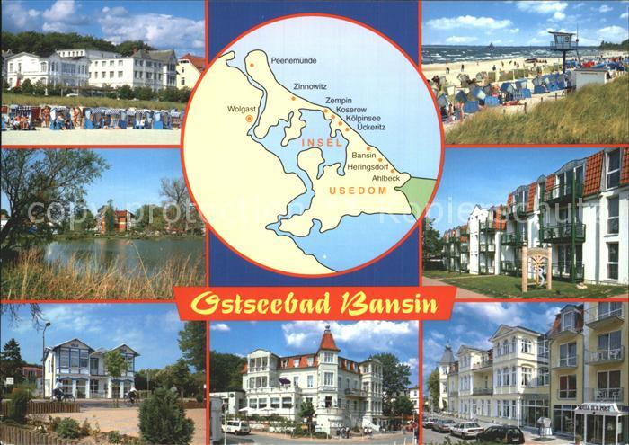 Bansin Ostseebad Teilansichten Strand Landkarte