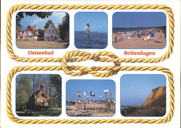 Boltenhagen Ostseebad Strand Steilkueste Seebruecke Kapelle Windsurfen
