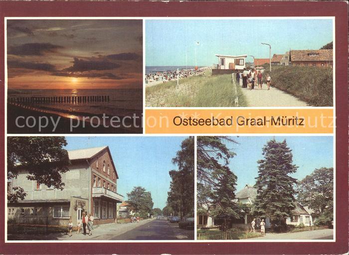 Graal-Mueritz Ostseebad Sonnenuntergang Strandpromenade Karl Marx Strasse Gaertn