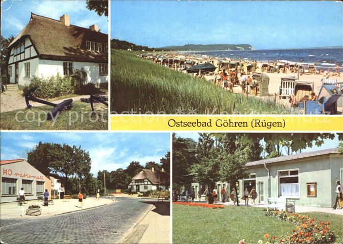 Goehren Ruegen Rohrdachhaus Strand Ortspartie HO Rationell Gaststaette