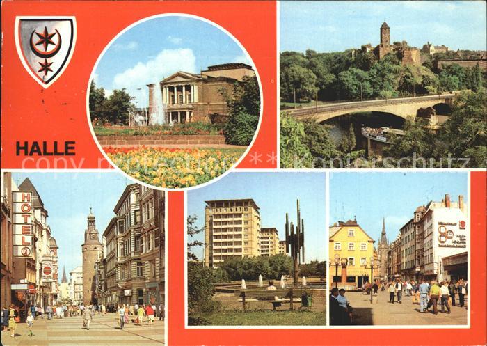 Halle Saale Theater des Friedens Burg Giebichenstein Bruecke Klement Gottwald St