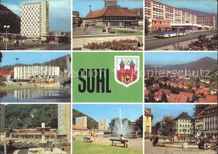 Suhl Thueringer Wald Wilhelm Pieck Strasse Waffenmuseum Strasse der DSF Stadthal