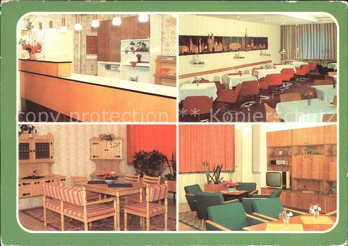 Plau See FDGB Erholungsheim Emil Otto Rezeption Cafe Klubraum Fernsehraum