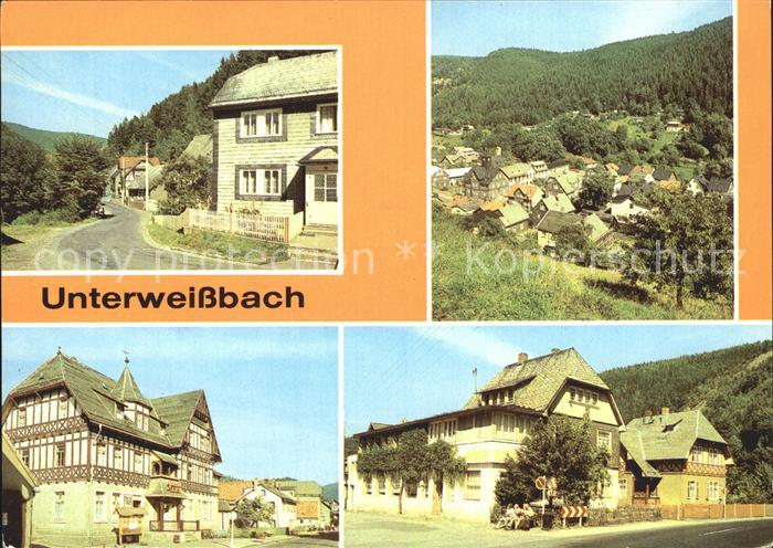 Unterweissbach OT Leibis Teilansicht FDGB Erholungsheim Cafe Konditorei