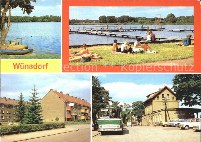 Wuensdorf Wuensdorfer See Badestrand AWG Wohnanlage Bahnhof