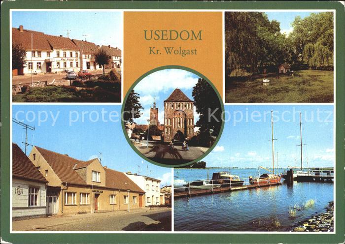 Usedom Mecklenburg-Vorpommern Markt Park Klubhaus Anklamer Tor Hafen