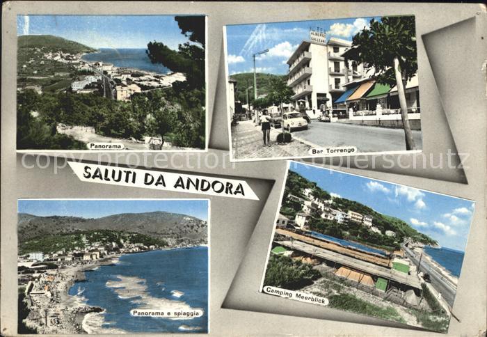 Andora Panorama Bar Torrengo Camping Meerblick Strand