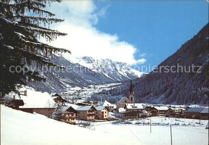 Antholz Mitterthal Gesamtansicht mit Alpenpanorama Pustertal im Winter
