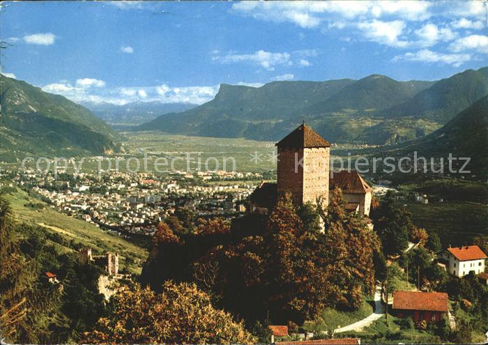 Meran Merano Schloss Tirol und Brunnenburg Alpenpanorama