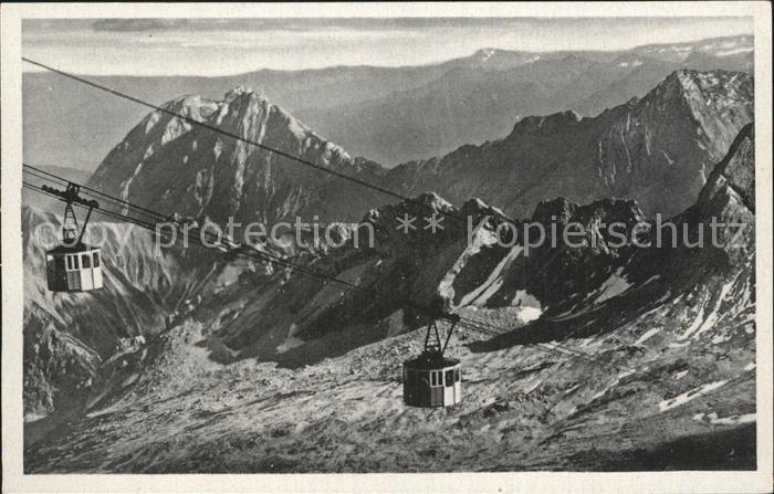 Seilbahn Bayerische Zugspitzbahn Wagenkreuzung