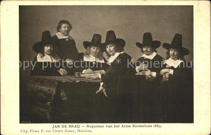 Kuenstlerkarte Jan de Braij Regenten van het Arme Kind