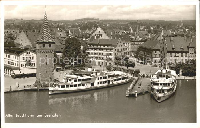 Motorschiffe Lindau Allgaeu Seehafen Alter Leuchtturm
