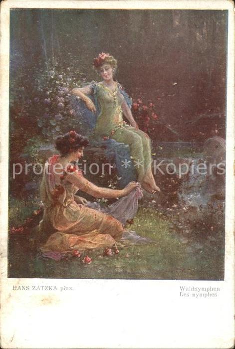 Zatzka H. Waldnymphen Galerie Wiener Kuenstler Nr. 1278