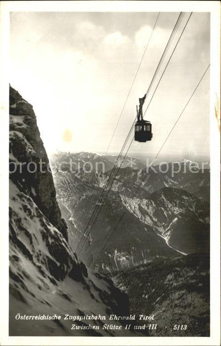 Seilbahn oesterreichische Zugspitzbahn Ehrwald Tirol