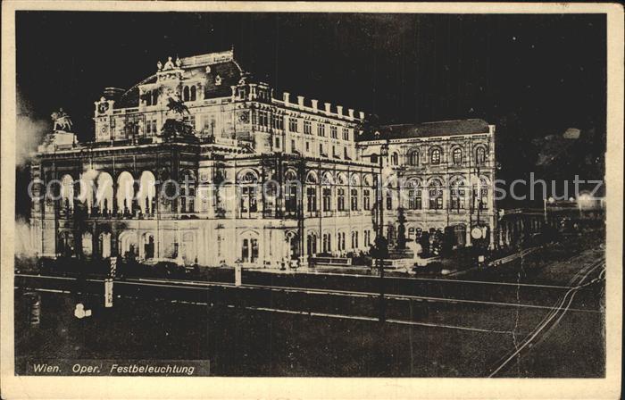 Opergebaeude Wien Festbeleuchtung