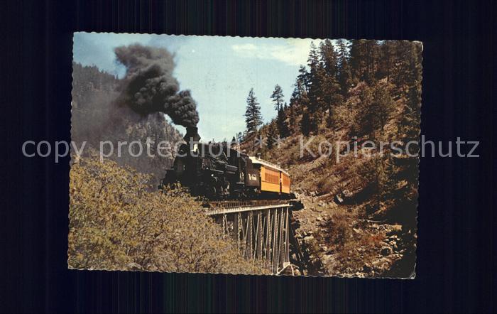 Lokomotive Narrow Gauge Railroad Durango to Silverton Colorado Rockwood Bridge