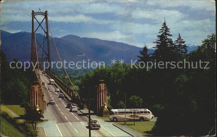 Bruecken Bridges Ponts Entrance Lion's Gate Bridge Vancouver B.C. Canada