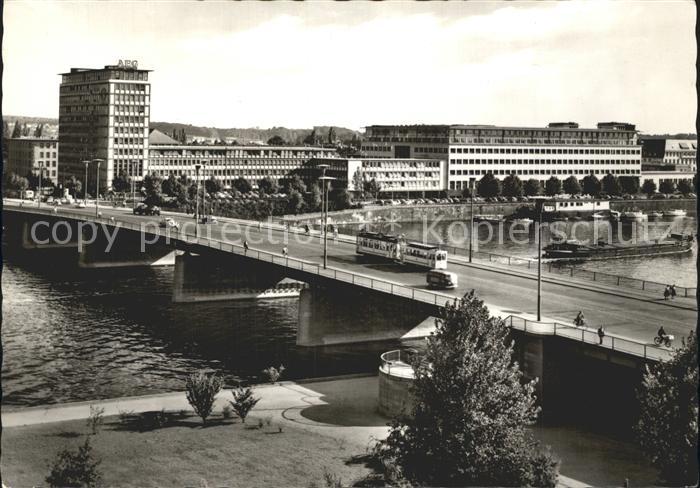 Strassenbahn Frankfurt am Main Friedensbruecke AEG-Hochhaus