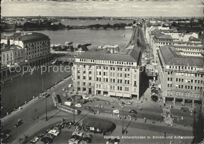 Strassenbahn Hamburg Alsterarkaden Binnen- und Aussenalster