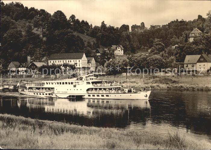 Motorschiffe Ernst Thaelmann Rathen Saechsische Schweiz
