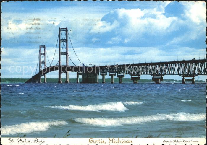 Bruecken Bridges Ponts Mackinac Bridge Curtis Michigan