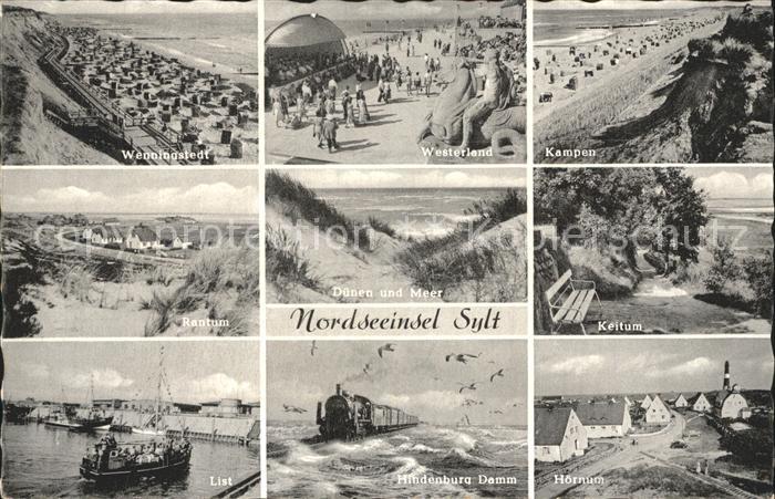 Westerland Sylt Kampen Wenningstedt Rantum Keitum Hoernum Hindenburg-Damm List R