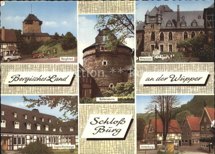 WUPPERTAL NRW Schloss Burg Unterburg Rittersaal Batterieturm Bergfried