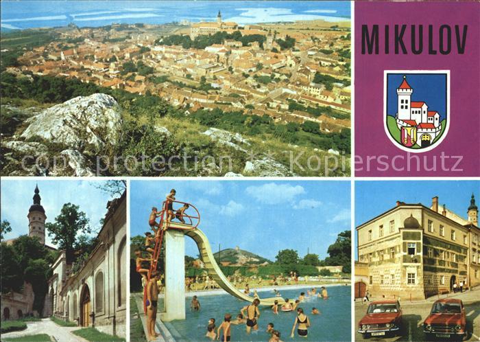 Mikulov Nikolsburg Suedmaehren mit Schwimbad